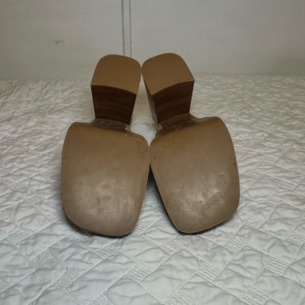 Steve Madden Tan & Brown Patchwork Platform Mules… - image 3